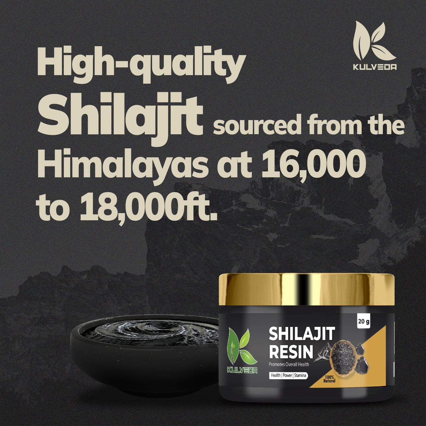 Kulveda Energy 450 XL Oil, Capsule and Shilajit Resin Combo