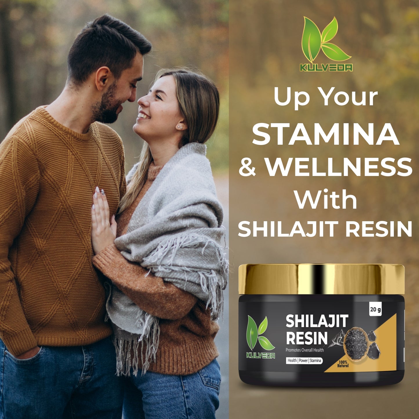 Kulveda Combo Pack of Two - (20g+20g) Pure Himalayan Shilajit Resin