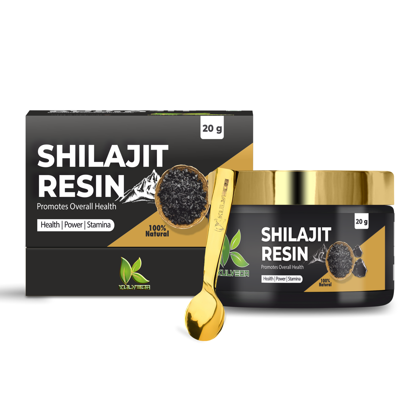 Kulveda Combo Pack of Two - (20g+20g) Pure Himalayan Shilajit Resin